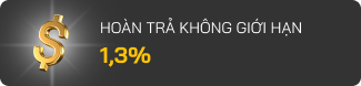 Hoàn trả không giới hạn 1,3%